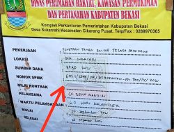 Dipertanyakan, Proyek DPRKPP Kabupaten Bekasi Tanpa Papan Informasi