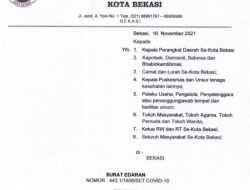 Pemkot Bekasi Perpanjang PPKM Level 2 Hingga 29 November 2021
