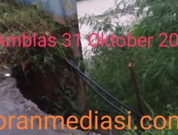 Jalan Pendekat Cipamingkis Kembali Amblas, Warga Desak Pemkab Bekasi Lakukan Perbaikan