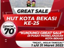 Sambut HUT ke-25 Kota Bekasi, Seluruh Pusat Perbelanjaan Adakan Diskon 25-70 Persen