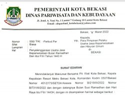 Menyambut Bulan Suci Ramadhan dan Idul Fitri Tahun 1443 H, Ini Maklumt Plt Wali Kota Bekasi