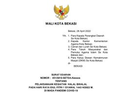 Ini Peraturan Halal Bihalal Menyambut Hari Raya Idul Fitri 1 Syawal 1443 H di Kota Bekasi
