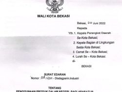 Plt Wali Kota Bekasi Instruksikan Aparatur Pemkot Bekasi Gunakan Produk Dalam Negeri