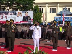 Pj Bupati Bekasi Ikuti Upacara HUT Bhayangkara ke-76 Secara Virtual