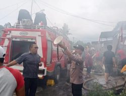 Rumah Dilalap Si Jago Merah, Polsek dan Koramil Pakkat Bantu Padamkan Api