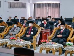 Bupati Humbahas Hadiri Rapat Paripurna DPRD Menyambut HUT RI ke-77