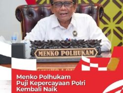 Menko Polhukam Puji Kepercayaan Masyarakat Terhadap Polri Kembali Naik