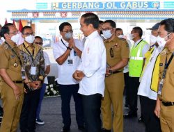 Pj Bupati Bekasi Dampingi Presiden Jokowi Resmikan Jalan Tol Cibitung-Cilincing