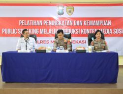 Polres Metro Bekasi Kota Gelar Latkatpuan Publik Speaking Melalui Produksi Konten Media Sosial