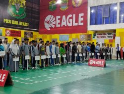 Disbudpora Kabupaten Bekasi Gelar Kejuaraan Bulutangkis Antar Pelajar 2023