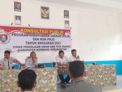 DPUTR Humbahas Adakan Konsultasi Publik PHJD 2023 di Lintongnihuta