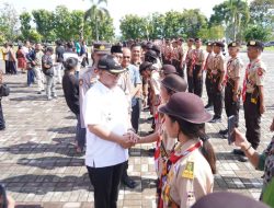 Bupati Toba Lepas Kontingen Pramuka ke Bumi Perkemahan Cibubur Jakarta