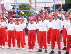 Lomba Gerak Jalan Antar Sekolah, Meriahkan HUT ke-78 RI di Kecamatan Laguboti