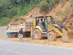 Jalan Nasional di Desa Jangga Dolok Lancar Usai Diperbaiki PUTR Toba