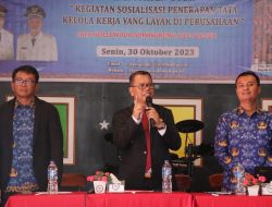 Sosialisasi Pencegahan dan Penyelesaian Perselisihan Hubungan Industrial Digelar di Toba