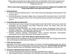 Pemkot Bekasi Terbitkan Maklumat Bersama Pelaksanaan Bulan Suci Ramadhan 1445 H