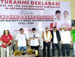 Forum RW Bersatu Kecamatan Rawalumbu Dukung Paslon Nomor Urut 1 di Pilkada Kota Bekasi