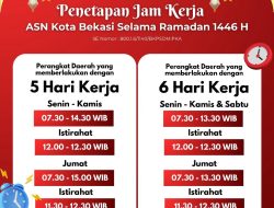 Ini Jam Kerja Pegawai Pemkot Bekasi Selama Bulan Suci Ramadhan 1446 Hijriah