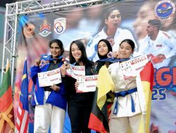 Polwan di Polda Riau, Bripda Jessica Sabet Medali Emas Kejuaraan Karate di Malaysia