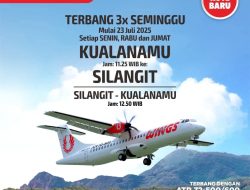 Kabar Gembira, Penerbangan Silangit – Kualanamu Dibuka