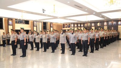 Polri Gelar Korps Raport Kenaikan Pangkat 3 Pati dan 87 Pamen