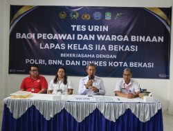 Lapas Kelas IIA Bekasi Gelar Tes Urin Massal, Tegaskan Komitmen Dukung P4GN