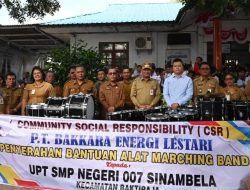 Bupati Humbahas Hadiri Penyerahan CSR PT BEL ke SMPN 007 Sinambela Baktiraja