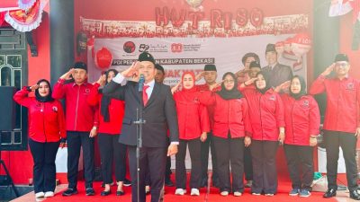 DPC PDI Perjuangan Kabupaten Bekasi Peringati HUT RI ke-80, Usup Supriatna Pimpin Upacara
