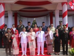 Tema Bersatu Berdaulat, Rakyat Sejahtera, Indonesia Maju, Bupati Taput Pimpin Upacara HUT ke-80 RI di Tarutung