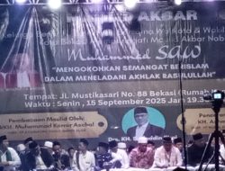 Wali Kota Bekasi Tri Adhianto Hadiri Maulid Nabi Muhammad SAW 1447 H di Mustikasari