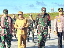 Bupati Taput Sambut Kedatangan Pangdam I/Bukit Barisan di Bandara Silangit