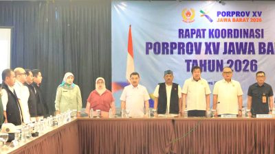 Jelang Porprov XV 2026, Wakil Wali Kota Bekasi Ikuti Rakor di Bandung
