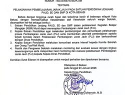 Akibat Tingginya Curah Hujan, Pemkot Bekasi Instruksikan Anak Sekolah Belajar Jarak Jauh