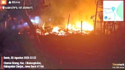 Dini Hari, Satu Rumah Warga di Cianjur Terbakar Habis, Tidak Ada Korban Jiwa