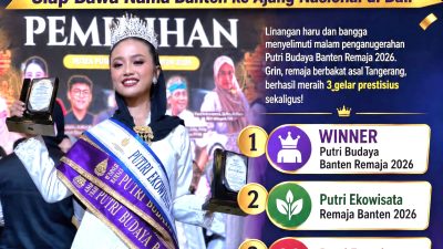 Tiga Gelar Sekaligus, Remaja Tangerang Ini Siap Bawa Nama Banten ke Ajang Nasional di Bali