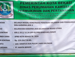 Proyek Rp229 Juta Tanpa RAB, Kinerja dan Pengawasan Disperkimtan Kota Bekasi Dipertanyakan