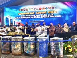 BNN Musnahkan 2.155 Liter Narkotika Cair dan Narkotika Jenis Lainnya